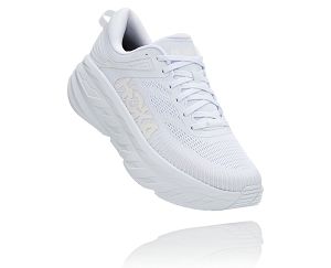 Hoka One One Bondi 7 Mens Wide Running Shoes White/White | AU-3207418